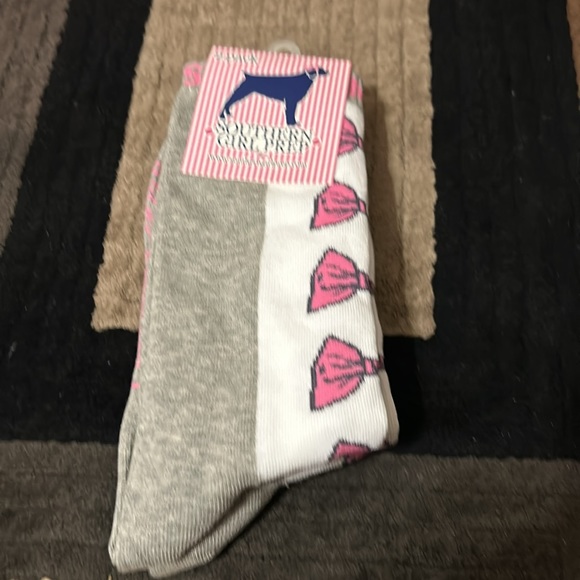 New Southern Girl Prep Socks. Package of 2 pairs of socks. Adult Shoe size 8-12 - Picture 2 of 2